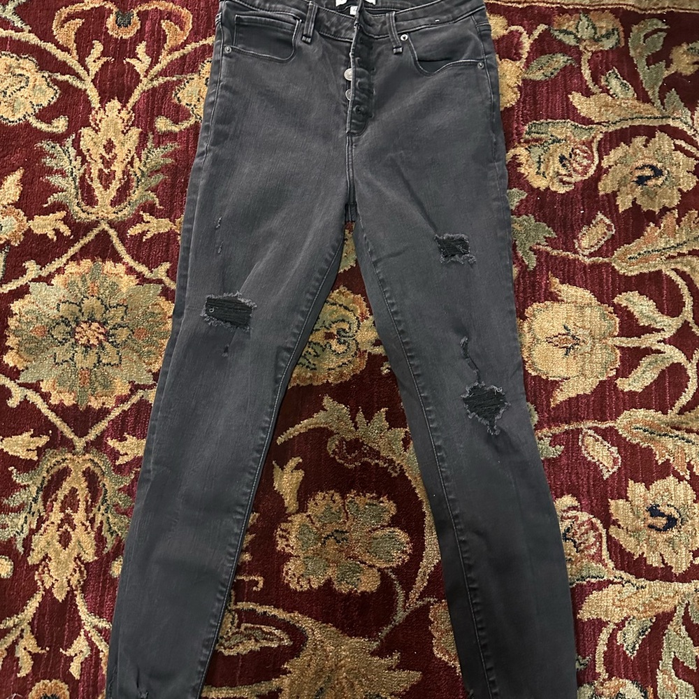 Abercrombie & Fitch Distressed Black Jeans